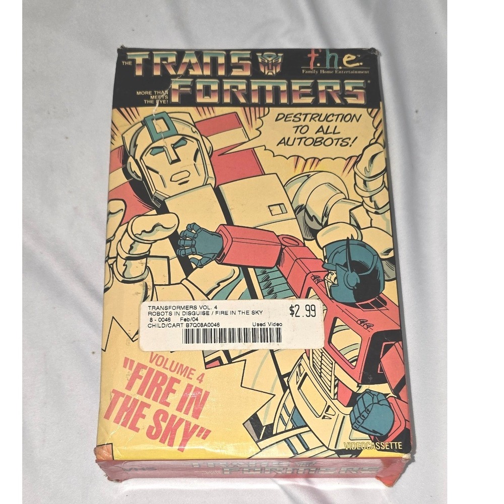 Transformers Vol 4 Fire In The Sky VHS 1985 FHE Vintage G1 Animated Media F1129